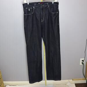 Red Ape Jeans Co. Embroidered‎ Dark Wash Denim Pants 34/32
